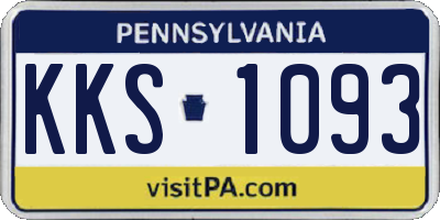 PA license plate KKS1093