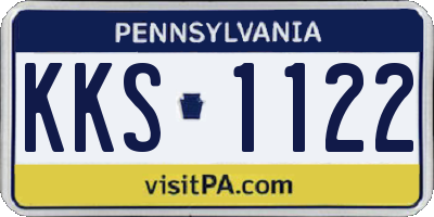 PA license plate KKS1122