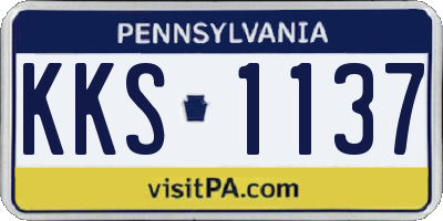 PA license plate KKS1137
