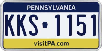 PA license plate KKS1151