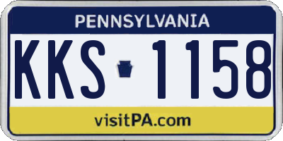 PA license plate KKS1158
