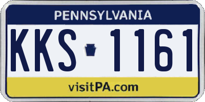 PA license plate KKS1161