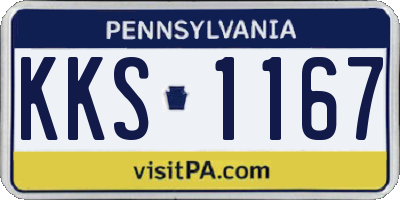PA license plate KKS1167