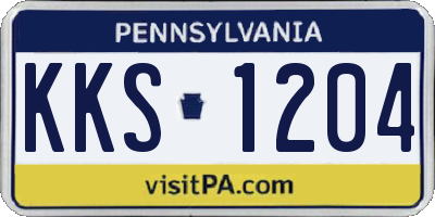 PA license plate KKS1204