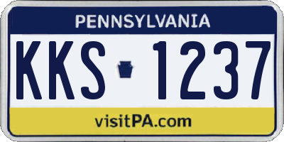 PA license plate KKS1237