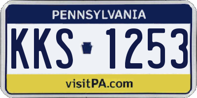 PA license plate KKS1253