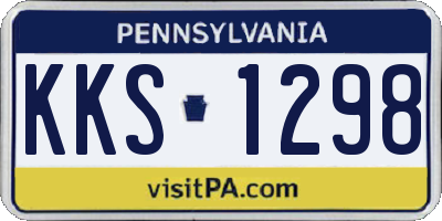 PA license plate KKS1298