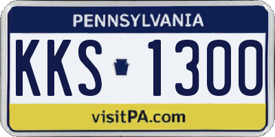 PA license plate KKS1300
