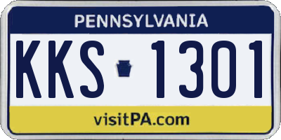 PA license plate KKS1301