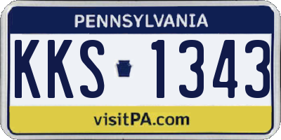 PA license plate KKS1343