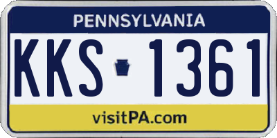 PA license plate KKS1361