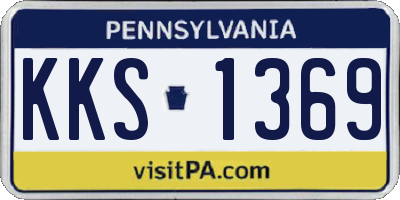 PA license plate KKS1369