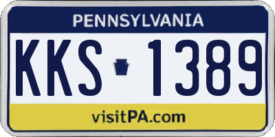 PA license plate KKS1389