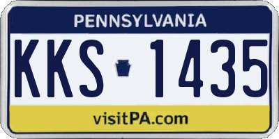 PA license plate KKS1435