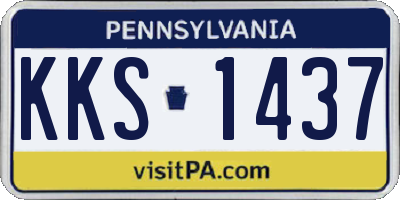 PA license plate KKS1437