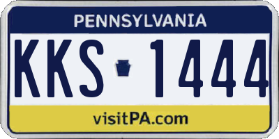 PA license plate KKS1444