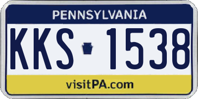 PA license plate KKS1538