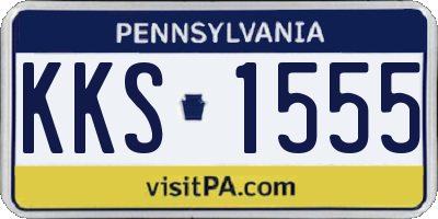 PA license plate KKS1555