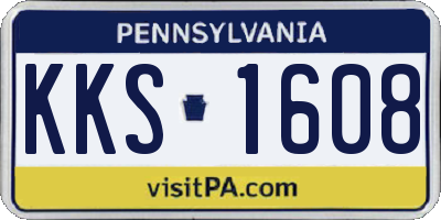 PA license plate KKS1608