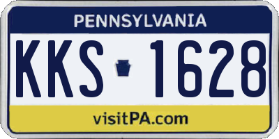 PA license plate KKS1628
