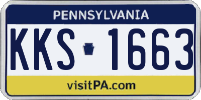 PA license plate KKS1663