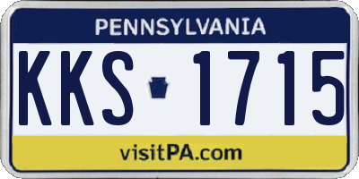 PA license plate KKS1715