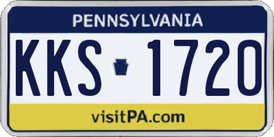 PA license plate KKS1720