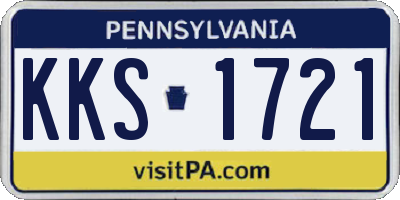 PA license plate KKS1721