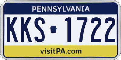 PA license plate KKS1722