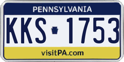 PA license plate KKS1753