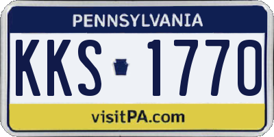 PA license plate KKS1770