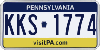 PA license plate KKS1774