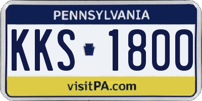 PA license plate KKS1800
