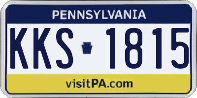 PA license plate KKS1815