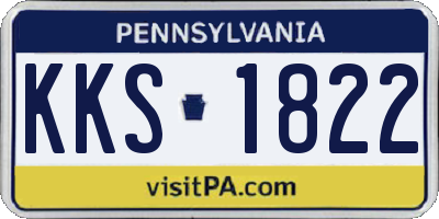 PA license plate KKS1822