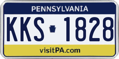 PA license plate KKS1828