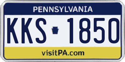 PA license plate KKS1850