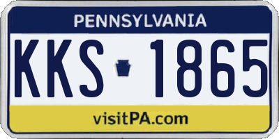 PA license plate KKS1865