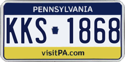PA license plate KKS1868