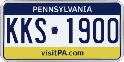 PA license plate KKS1900