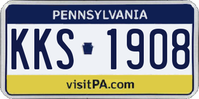 PA license plate KKS1908