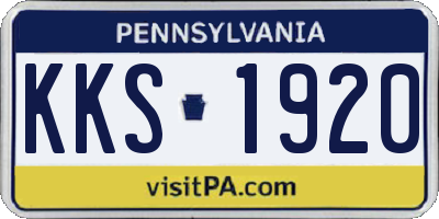 PA license plate KKS1920