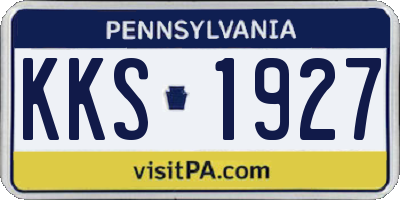 PA license plate KKS1927