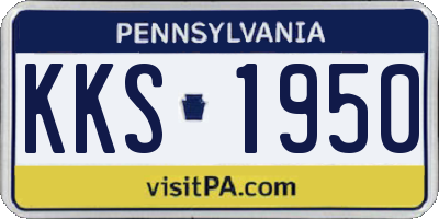 PA license plate KKS1950