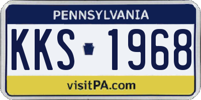 PA license plate KKS1968