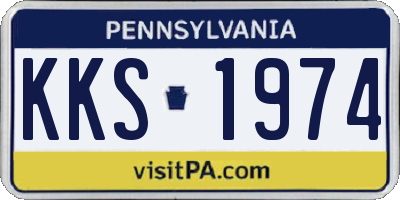 PA license plate KKS1974