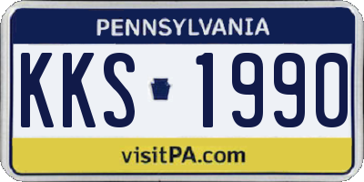 PA license plate KKS1990