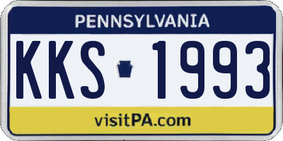 PA license plate KKS1993
