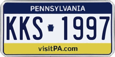 PA license plate KKS1997
