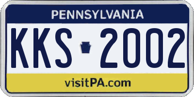 PA license plate KKS2002